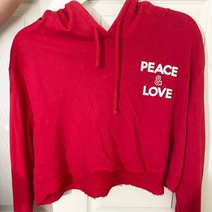 Red crop top sweater